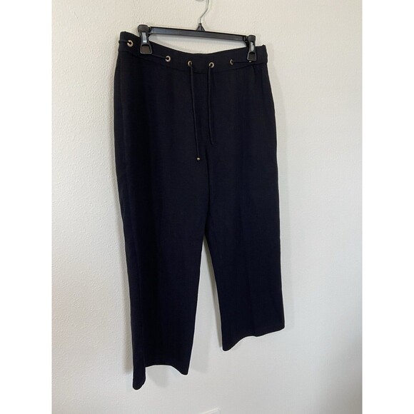 St John Sport Capri Pants Medium Santana Knit Fashion Fit Pull On drawstring - Picture 3 of 10